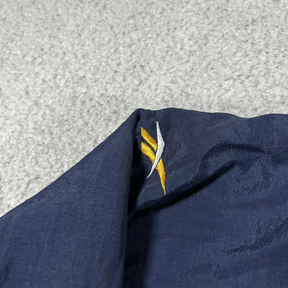 Notre Dame Jacket Mens L Blue Reebok Vintage 90s Nylon Windbreaker Full Zip NCAA - Picture 6 of 16